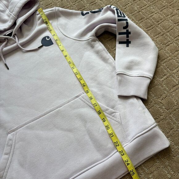 Carhartt Relaxed Fit Hoodie Women's Medium Light Purple Casual Comfort Lounge - Picture 8 of 9